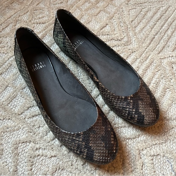 Stuart Weitzman Snakeskin Flats - Picture 3 of 11